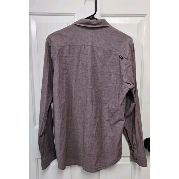 Fox Racing Shirt Mens M Purple Cotton Collared Button Up Long Sleeve - Picture 2 of 4